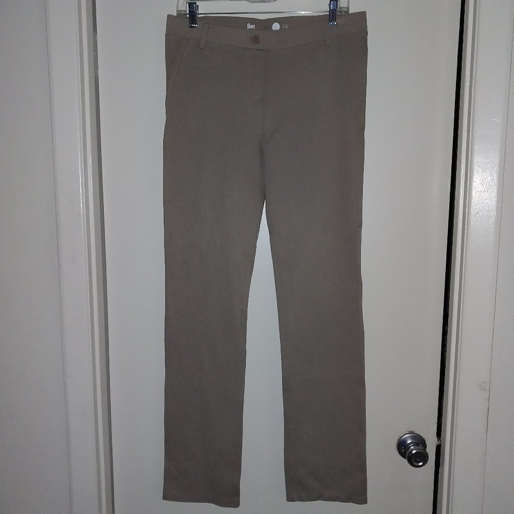 Betabrand Khaki Twill Straight Leg sz. L